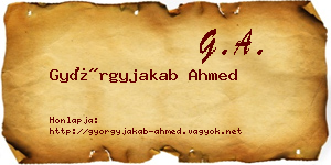 Györgyjakab Ahmed névjegykártya